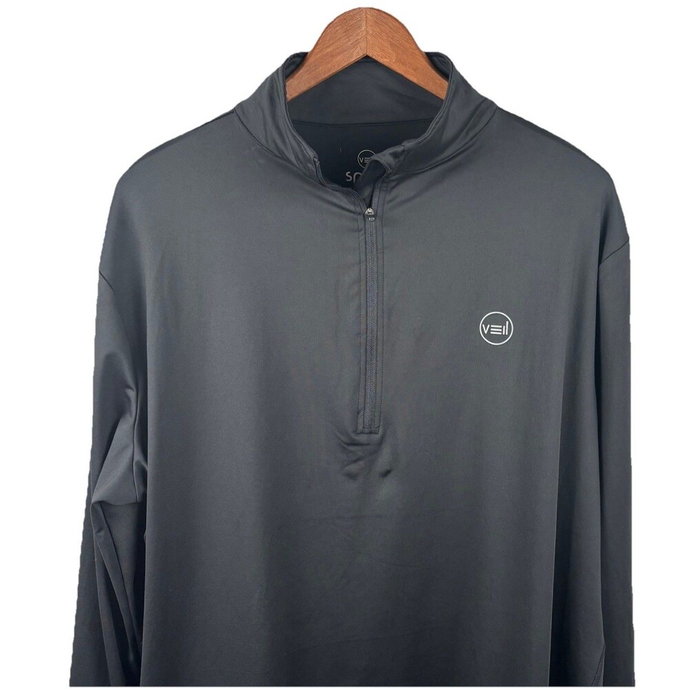 Veil Spark Top Womens 2XL 1/4 Zip Running Pullover Thumbholes Poly/Spandex